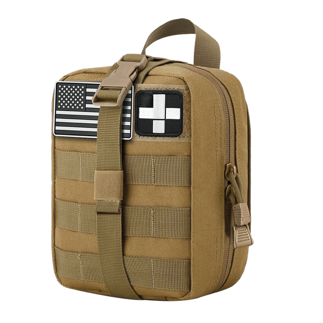 الحقيبة التكتيكية MOLLE Rip-Away EMT Medical First Aid IFAK المنقذة للحياة ، حزمة طبية خارجية ، مجموعة أدوات الإنقاذ لتسلق الجبال / تسلق الجبال مصنوعة من قماش مقاوم للماء 600D